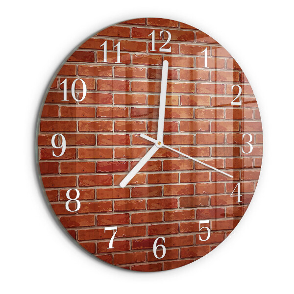 Glas wanduhr Ziegelmauer