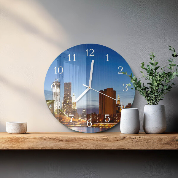 Glas wanduhr Horizont