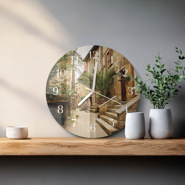 Glas wanduhr Avenue Palms