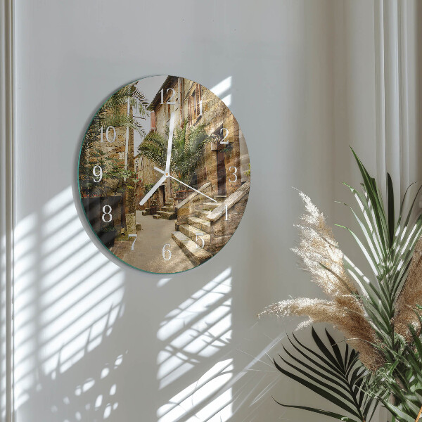 Glas wanduhr Avenue Palms