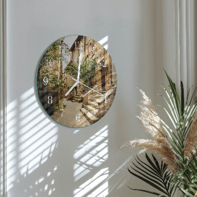 Glas wanduhr Avenue Palms