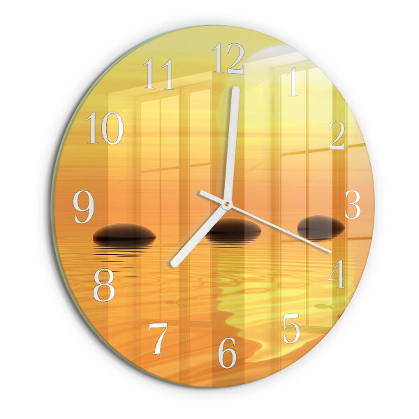 Glas wanduhr Wasser Sonne