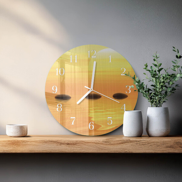 Glas wanduhr Wasser Sonne