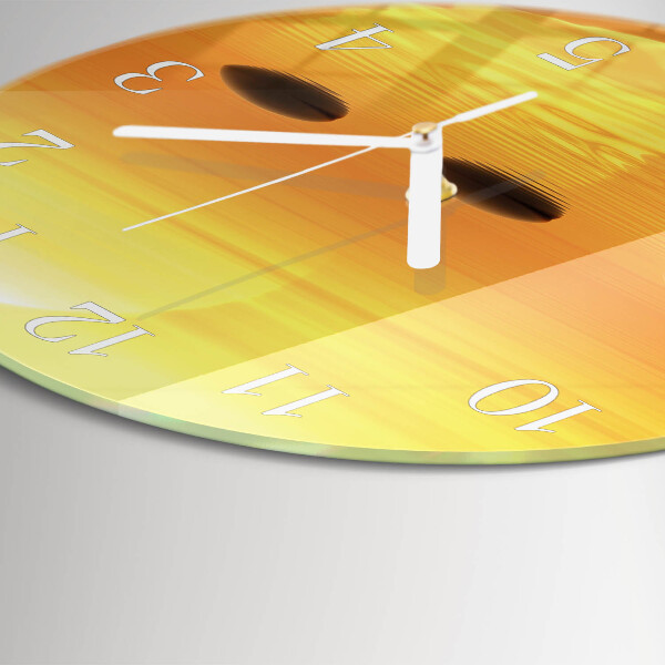 Glas wanduhr Wasser Sonne