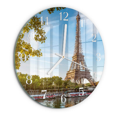 Glas wanduhr Eiffelturm Paris