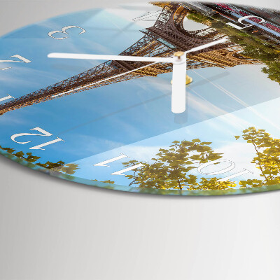Glas wanduhr Eiffelturm Paris