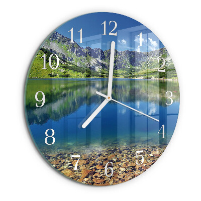 Glas wanduhr Bergsee