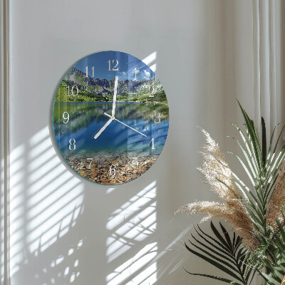 Glas wanduhr Bergsee