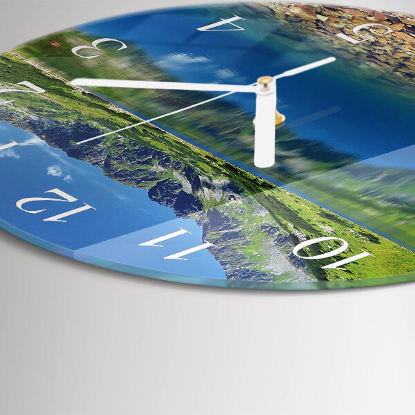 Glas wanduhr Bergsee