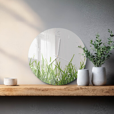 Glas wanduhr Gras