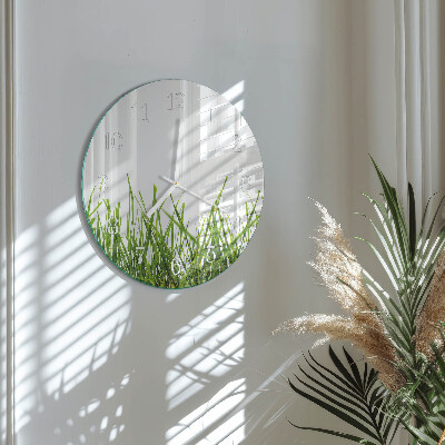 Glas wanduhr Gras