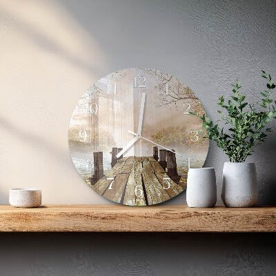 Glas wanduhr Netzwerk