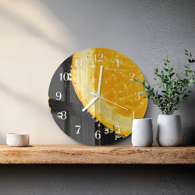 Glas wanduhr Zitronensäure