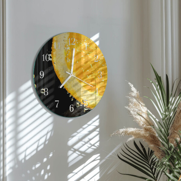 Glas wanduhr Zitronensäure