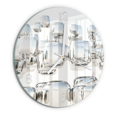 Glas wanduhr 3D-Würfel