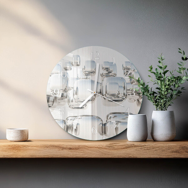 Glas wanduhr 3D-Würfel