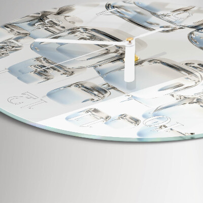 Glas wanduhr 3D-Würfel