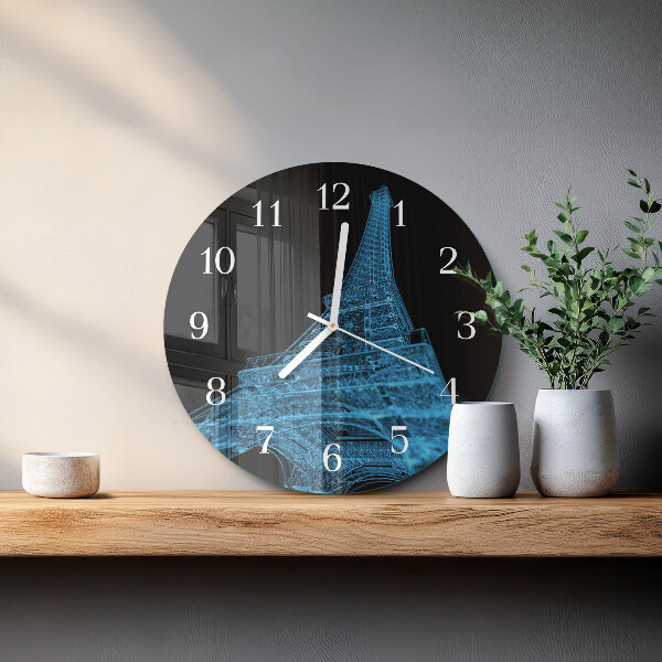 Glas wanduhr Eiffelturm Paris