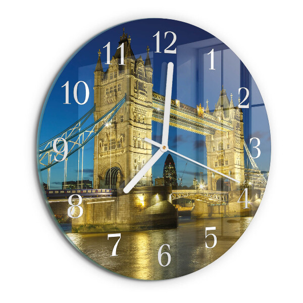 Glas wanduhr London Bridge
