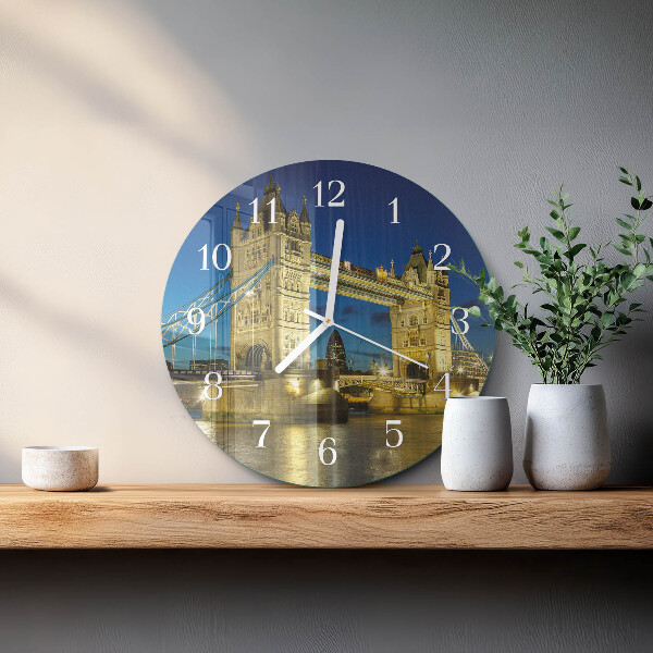 Glas wanduhr London Bridge