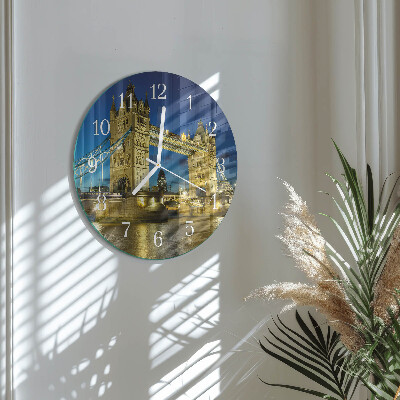 Glas wanduhr London Bridge