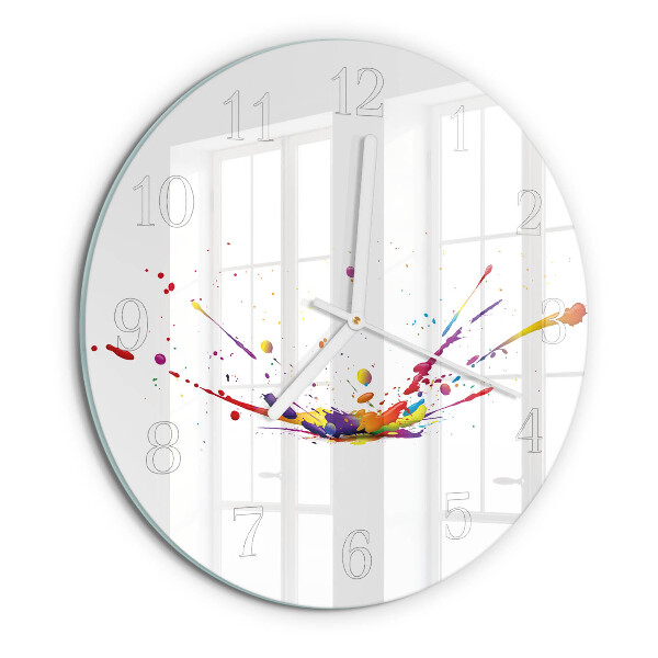 Glas wanduhr Flecken