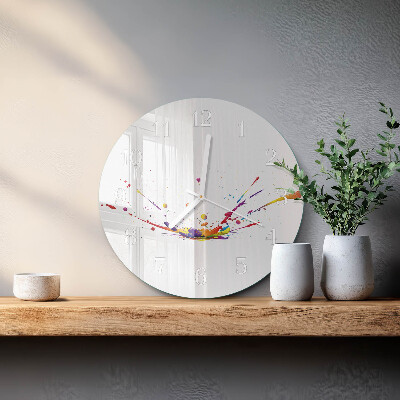 Glas wanduhr Flecken