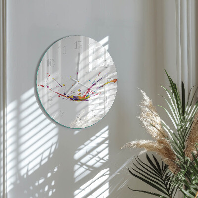 Glas wanduhr Flecken