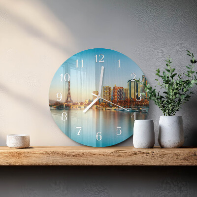 Glas wanduhr Eiffelturm Paris