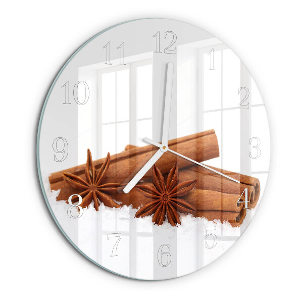 Glas wanduhr Vanille