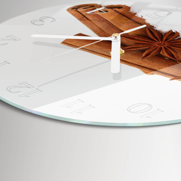 Glas wanduhr Vanille