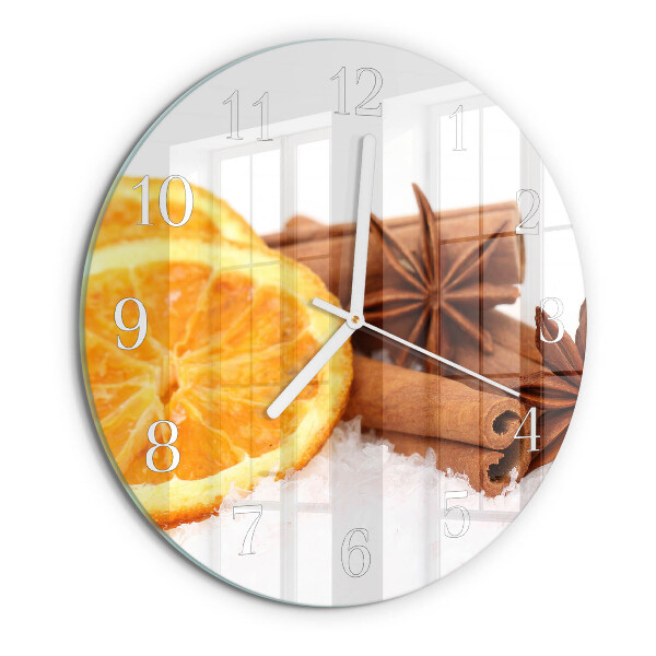 Glas wanduhr Zitrone Vanille