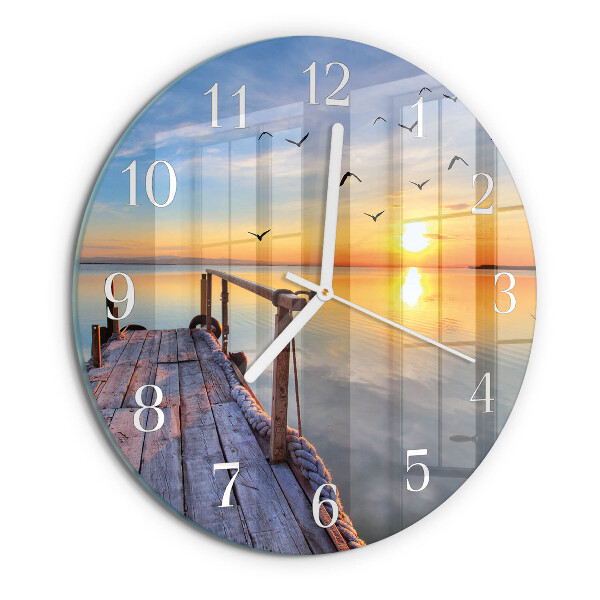 Glas wanduhr Pier