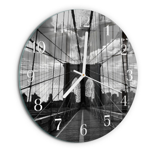 Glas wanduhr Brücke
