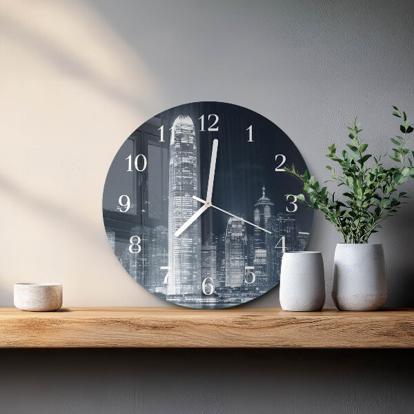Glas wanduhr Horizont