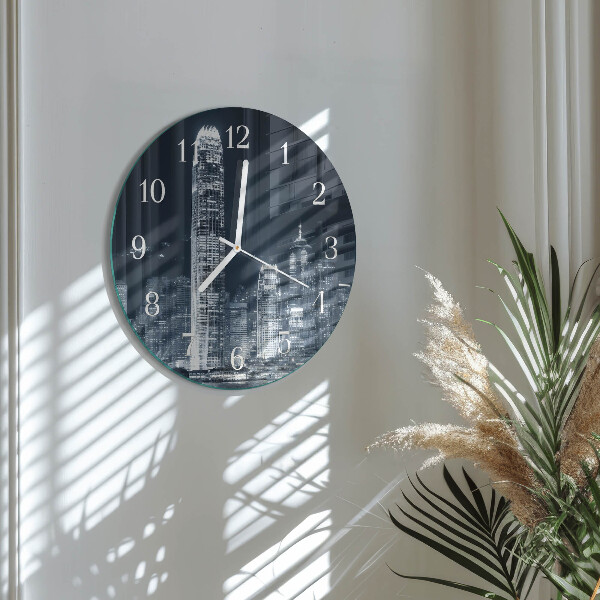 Glas wanduhr Horizont