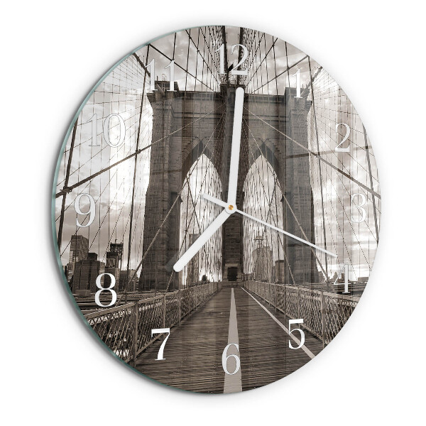 Glas wanduhr Brücke