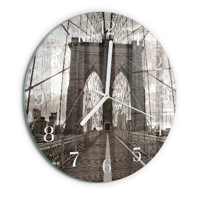Glas wanduhr Brücke
