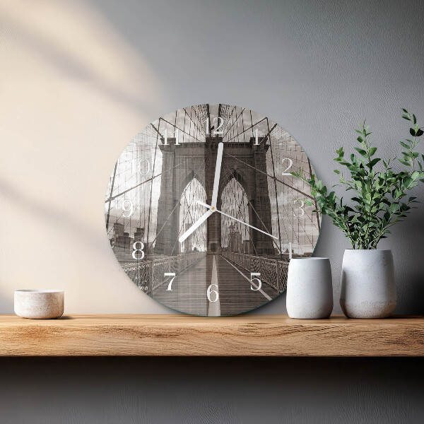 Glas wanduhr Brücke