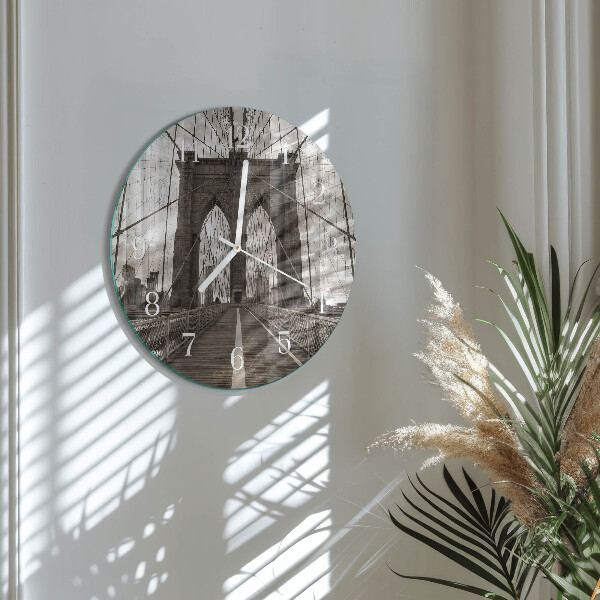 Glas wanduhr Brücke