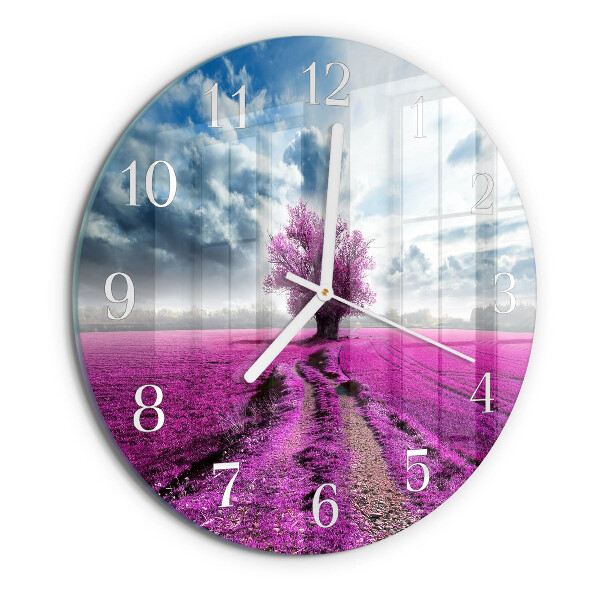 Glas wanduhr Feld