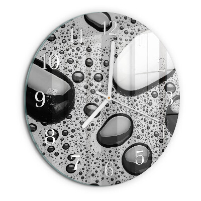 Glas wanduhr Steine