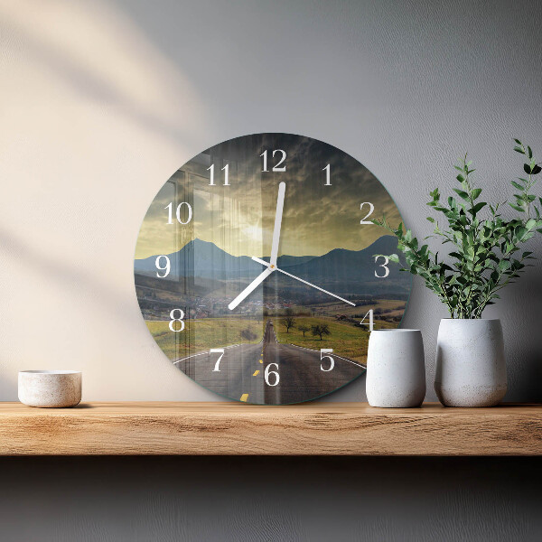 Glas wanduhr Pfadgebirge