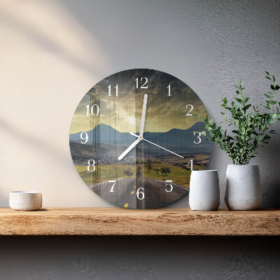 Glas wanduhr Pfadgebirge