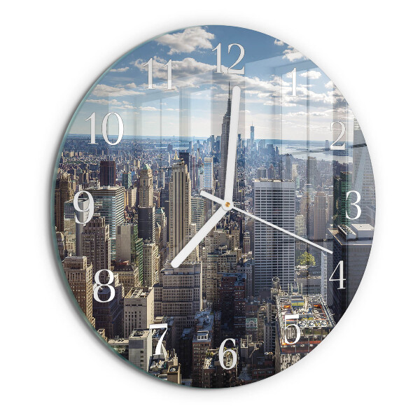 Glas wanduhr Stadt