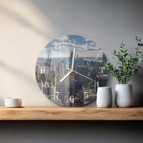 Glas wanduhr Stadt