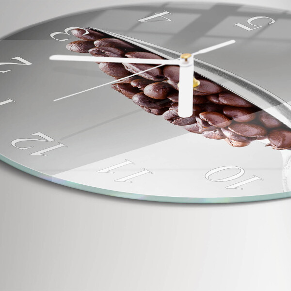 Glas wanduhr Ein Löffel Kaffee