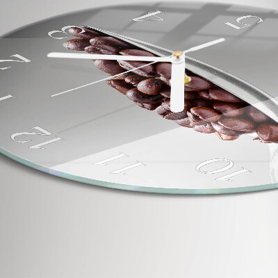 Glas wanduhr Ein Löffel Kaffee