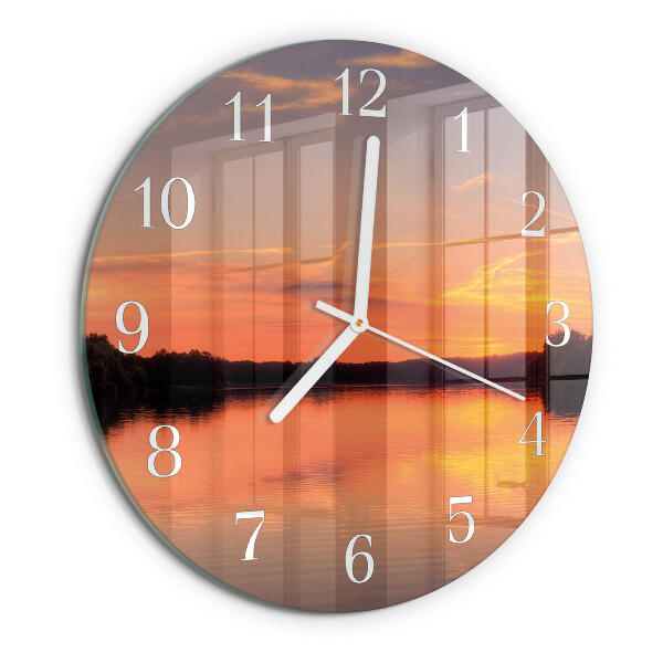 Glas wanduhr Sonnenuntergang