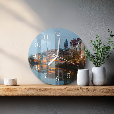 Glas wanduhr Altstadt